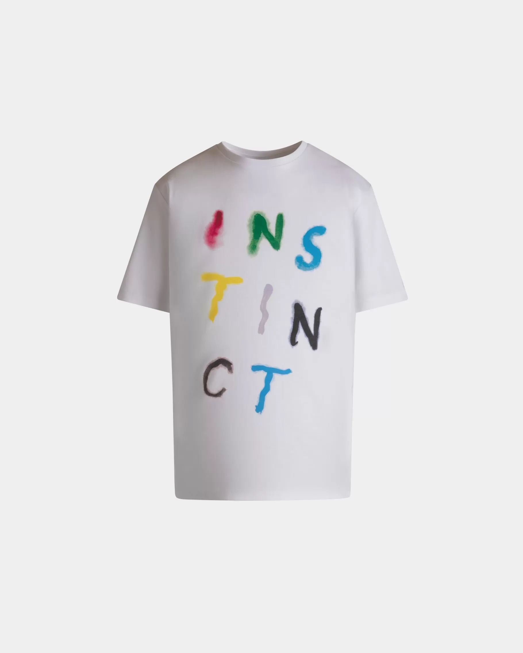 Shirts & T-shirts<Bally T-Shirt Instinct In Cotton White