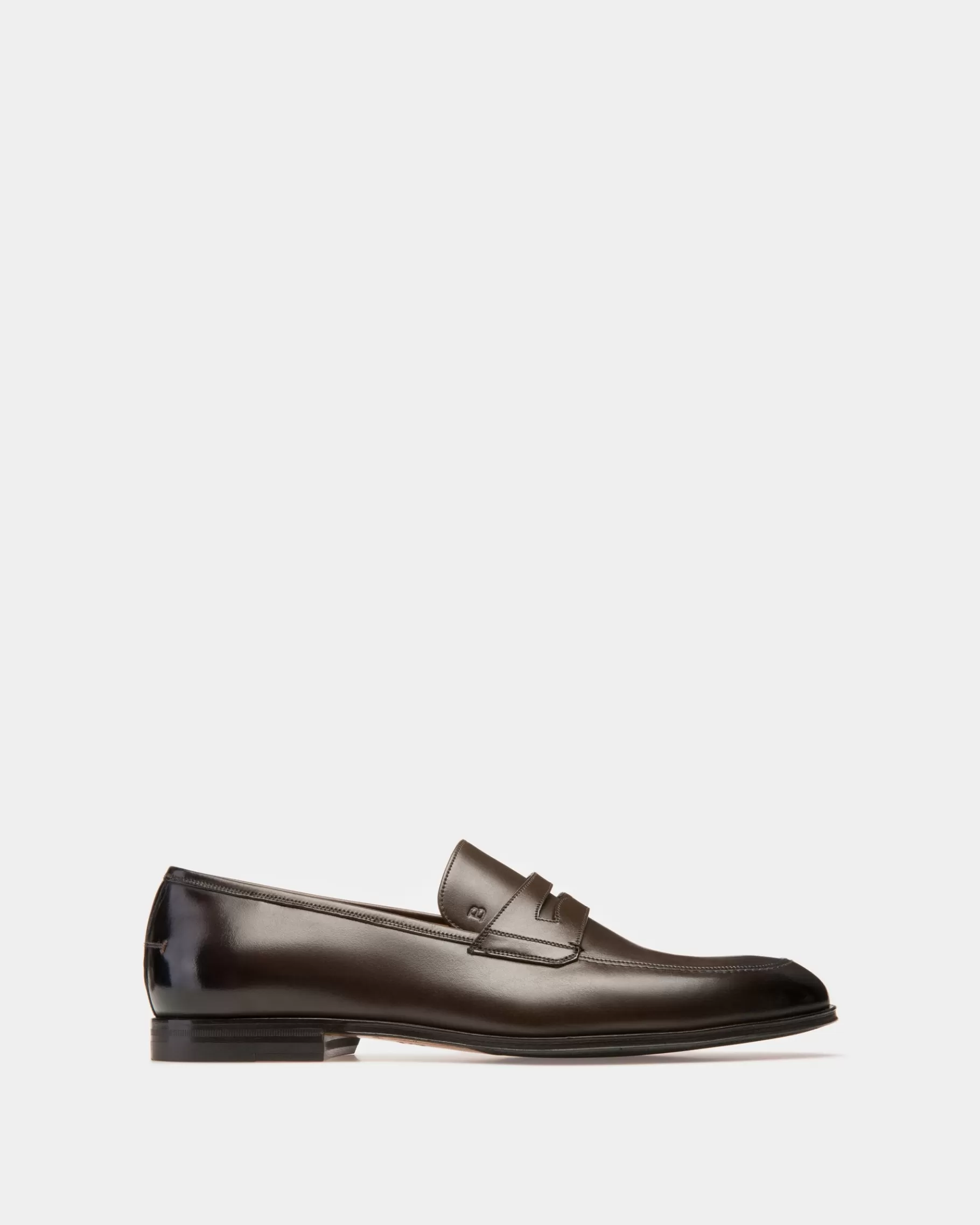 Loafers & Moccasins<Bally Webb Leather Loafers In Coffee Brown
